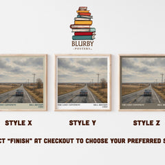 The Lost Continent literary print in frame leaning in hallway – non fiction wall art