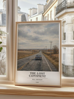 The Lost Continent book cover poster colour and style options – Bill Bryson book art