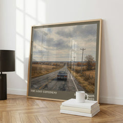 The Lost Continent literary print framed by window – literary home decor