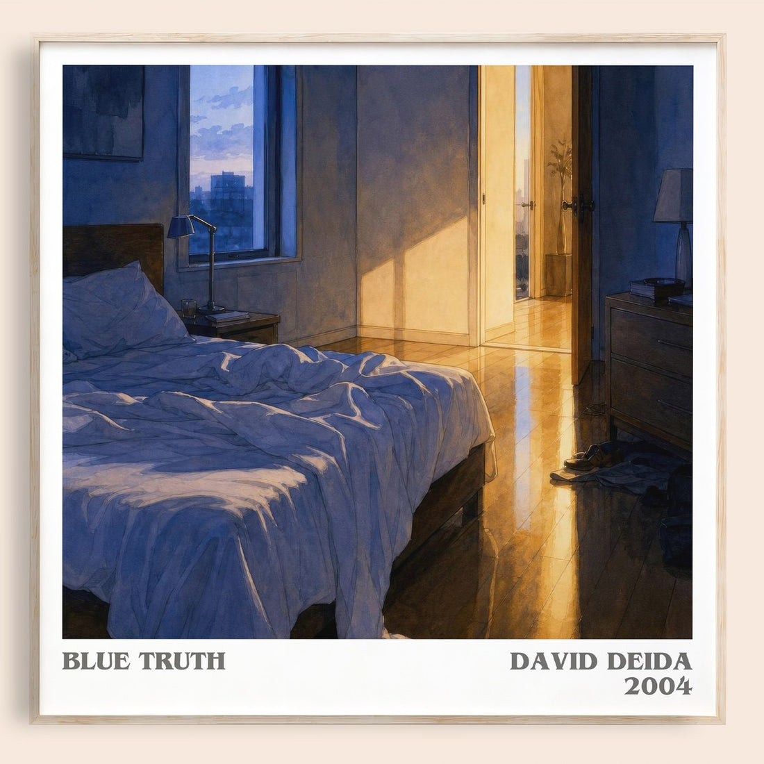 Blue Truth literary book poster by David Deida – framed literary art print