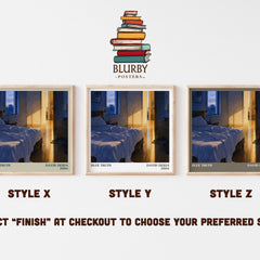 Blue Truth literary print in frame leaning in hallway – non fiction wall art