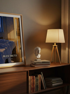 Blue Truth watercolour print on bookshelf – David Deida fan gift