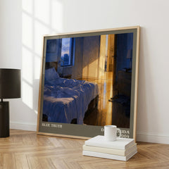 Blue Truth literary print framed by window – literary home decor