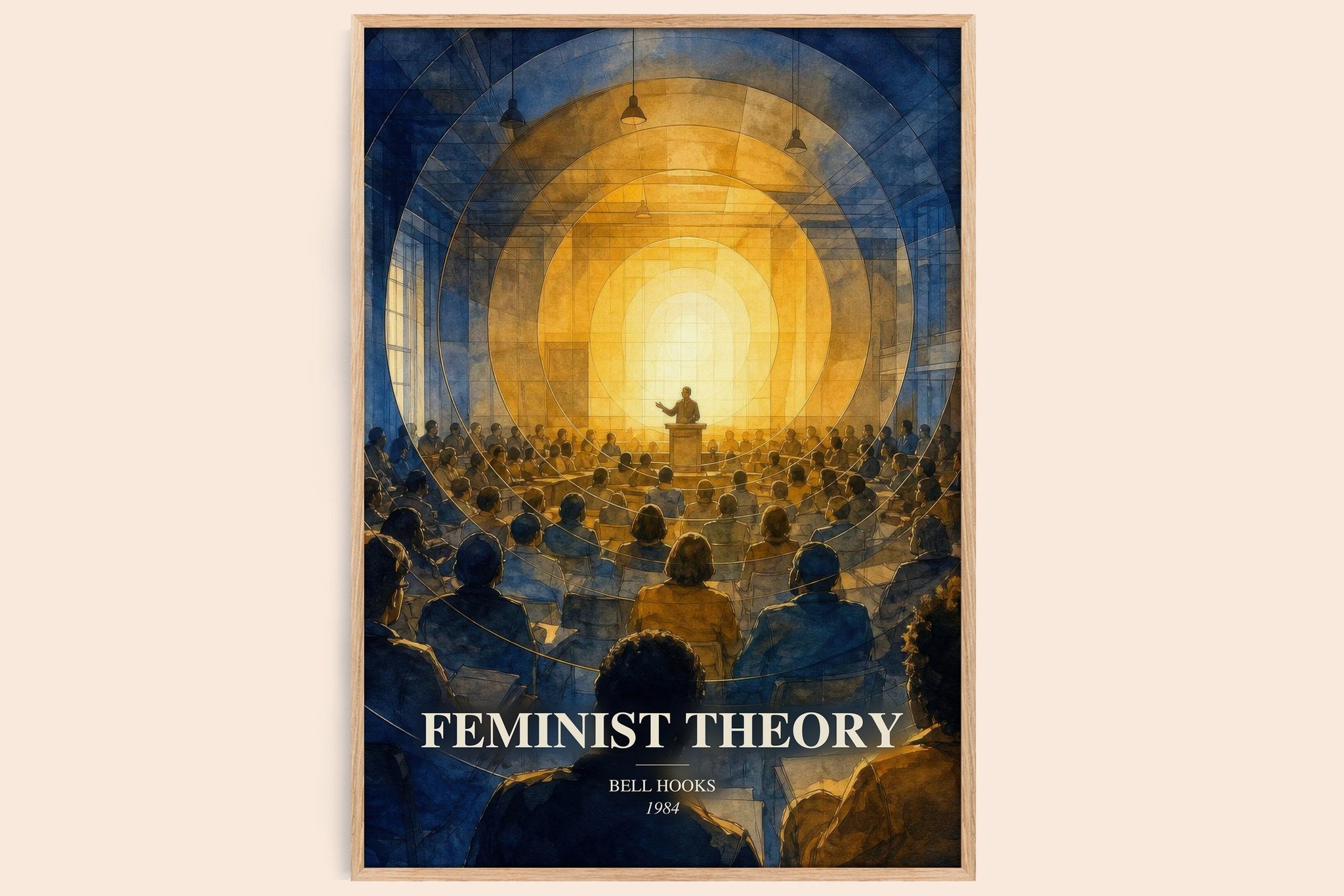 Feminist theory Book Watercolour Illustration by Bell Hooks