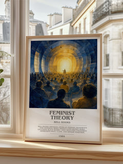 Feminist theory bookish poster colour and style options – Bell Hooks book art