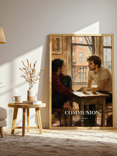Communion watercolour print in frame leaning in hallway – non fiction wall art