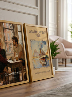 Communion watercolour print framed by window – literary home decor