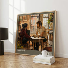 Communion literary print framed by window – literary home decor
