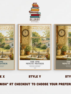The one minute mother Book Cover Poster by Spencer Johnson – Style X, Y and Z side by side – choose your finish