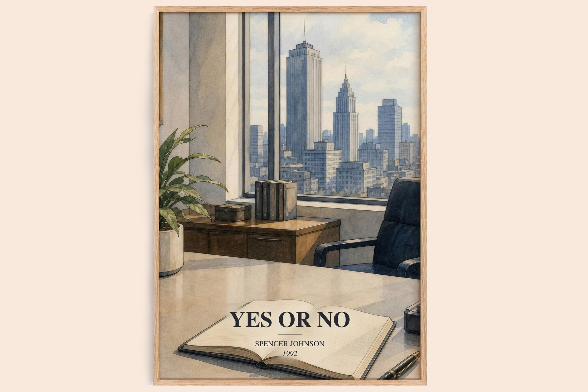 Yes or No Book Watercolour Illustration by Spencer Johnson