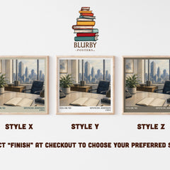Yes or No literary print in frame leaning in hallway – non fiction wall art