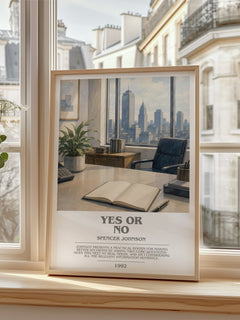 Yes or No bookish poster colour and style options – Spencer Johnson book art