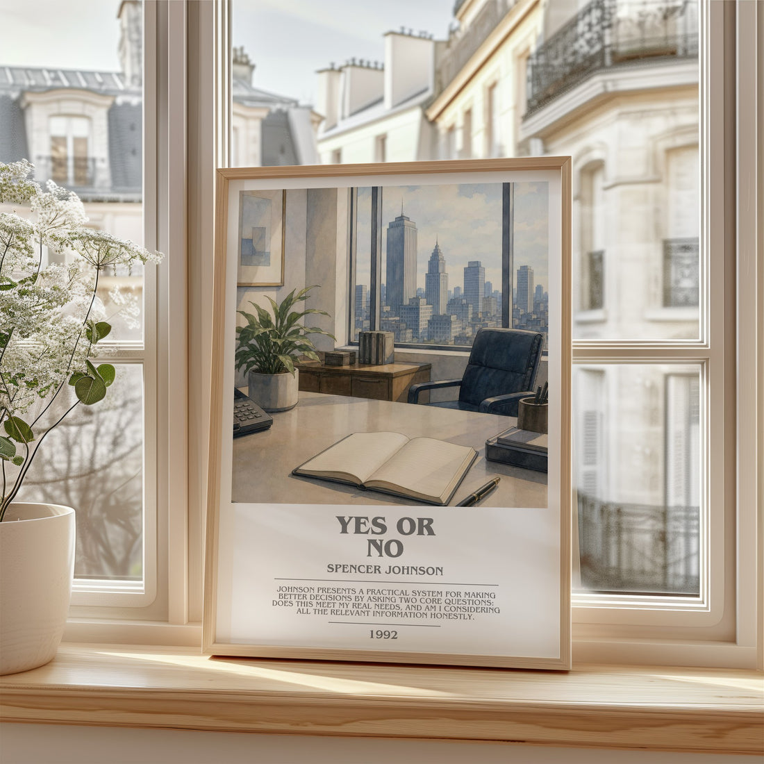 Yes or No bookish poster colour and style options – Spencer Johnson book art