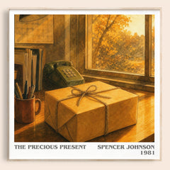 The precious present literary book poster by Spencer Johnson – framed literary art print