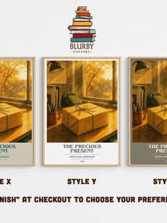 The precious present book cover print in frame leaning in hallway – philosophy wall art