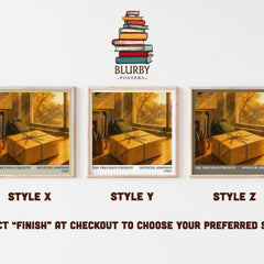 The precious present literary print in frame leaning in hallway – philosophy wall art
