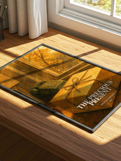 The precious present watercolour book poster framed on wall – philosophy wall art