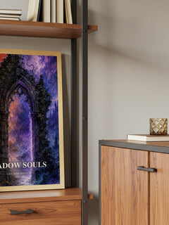Shadow souls book watercolour illustration paper finish options – matte satin gloss
