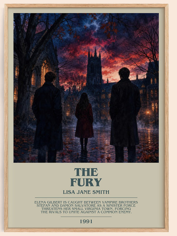 The Fury bookish book poster by Lisa Jane Smith – framed literary art print