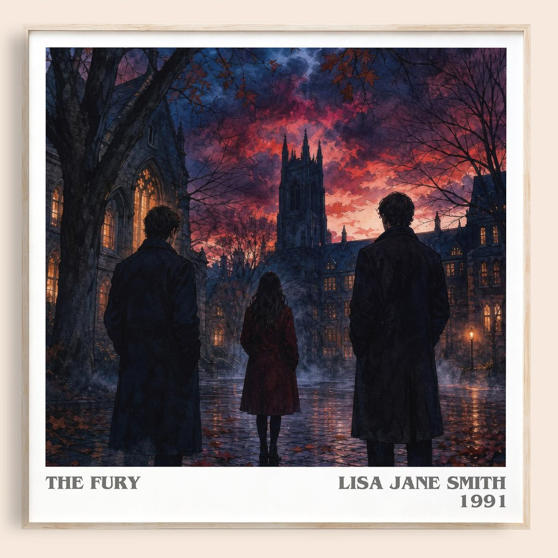The Fury literary book poster by Lisa Jane Smith – framed literary art print