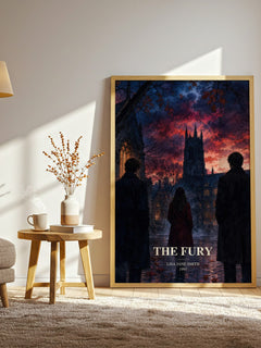 The Fury watercolour print in frame leaning in hallway – young adult wall art