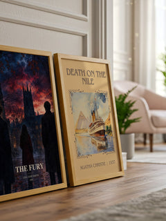 The Fury watercolour print framed by window – literary home decor