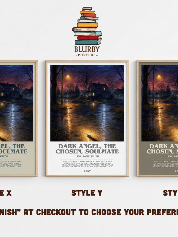 Dark Angel, The Chosen, Soulmate bookish print in frame leaning in hallway – young adult wall art