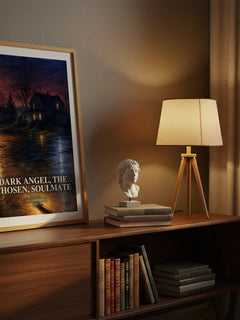 Dark Angel, The Chosen, Soulmate watercolour print on bookshelf – Lisa Jane Smith fan gift