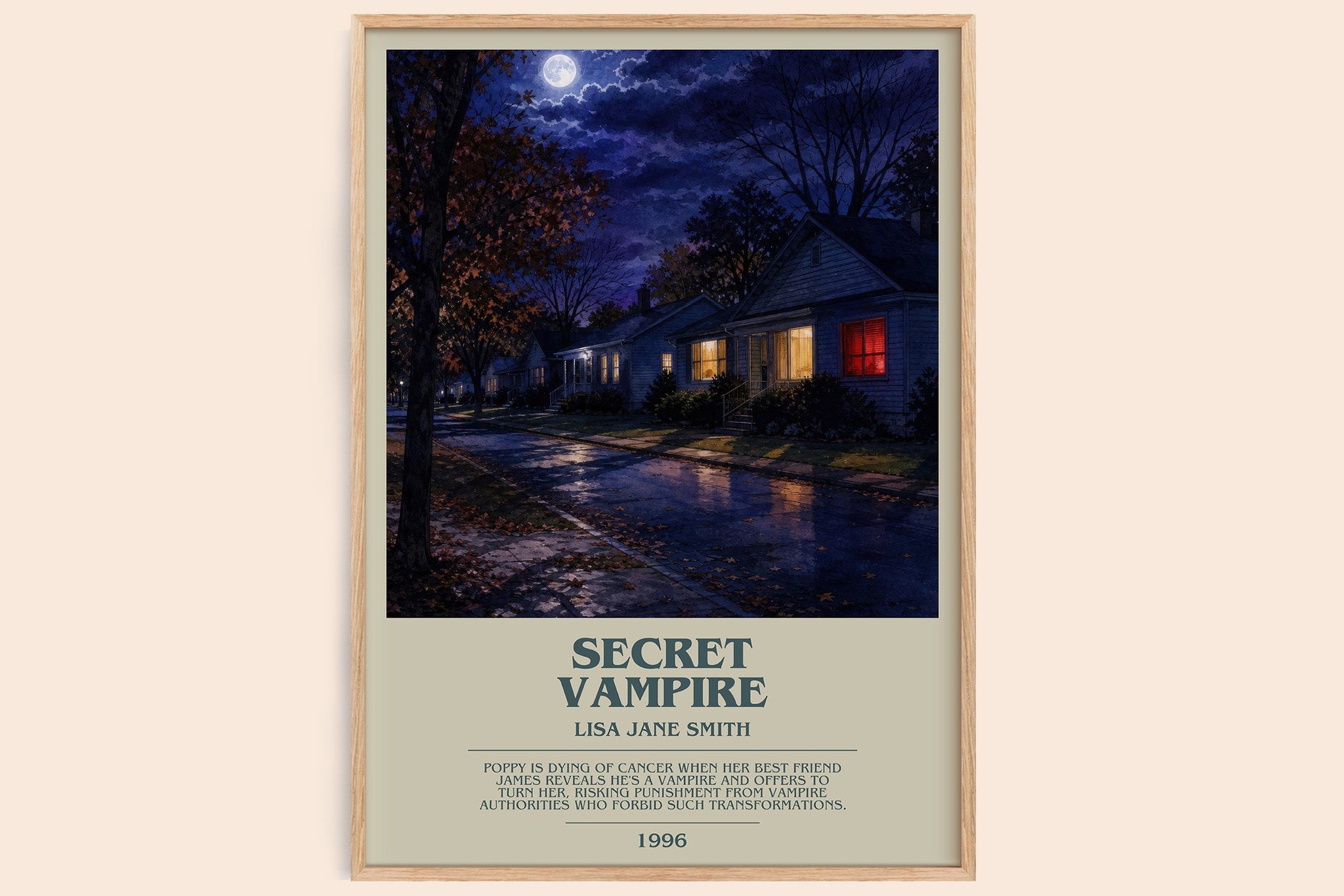 Secret vampire Bookish Wall Art by Lisa Jane Smith