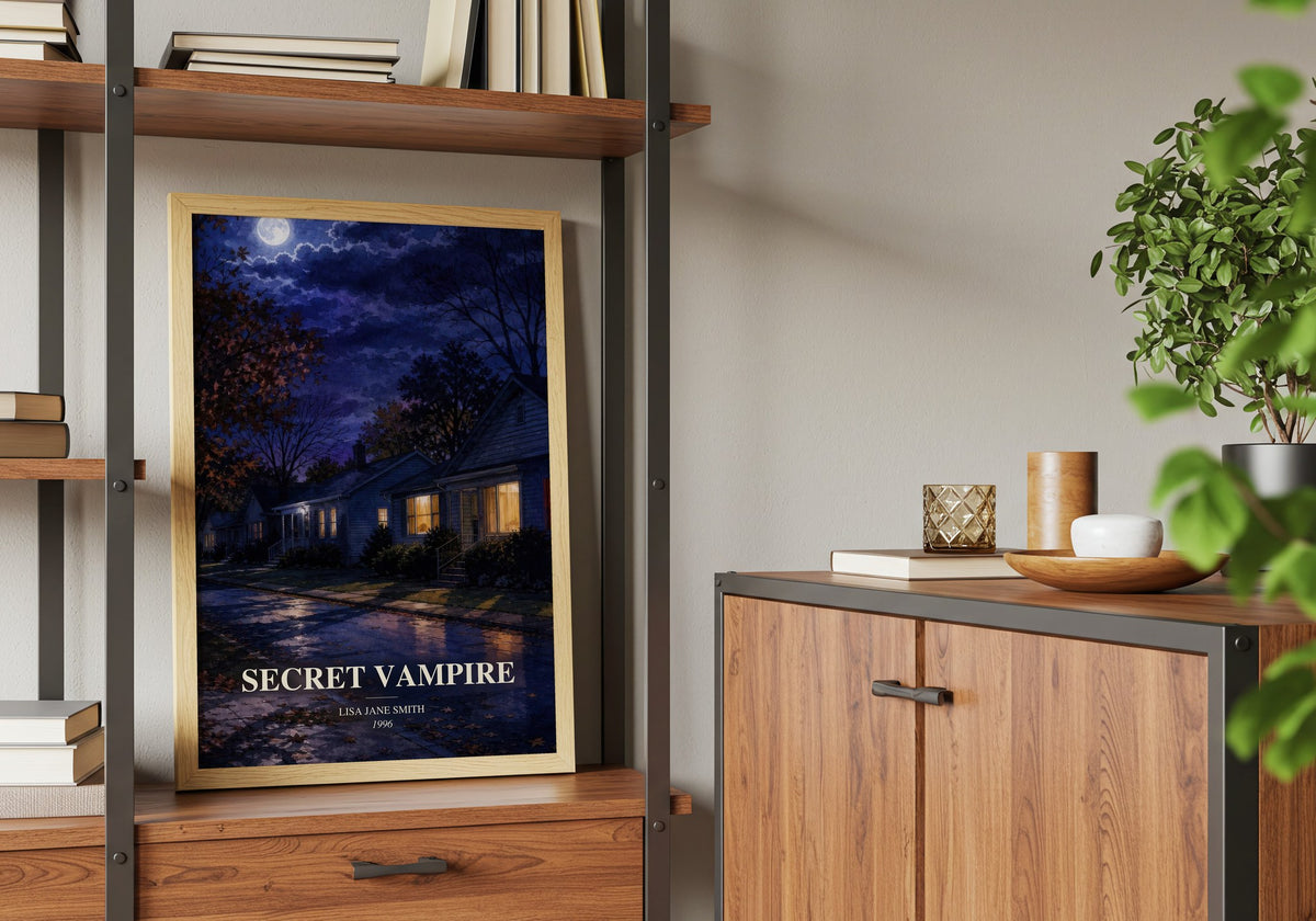 Secret vampire book watercolour illustration paper finish options – matte satin gloss