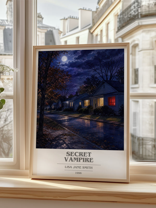 Secret vampire book cover poster colour and style options – Lisa Jane Smith book art