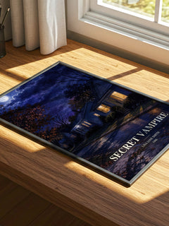 Secret vampire watercolour book poster framed on wall – young adult wall art