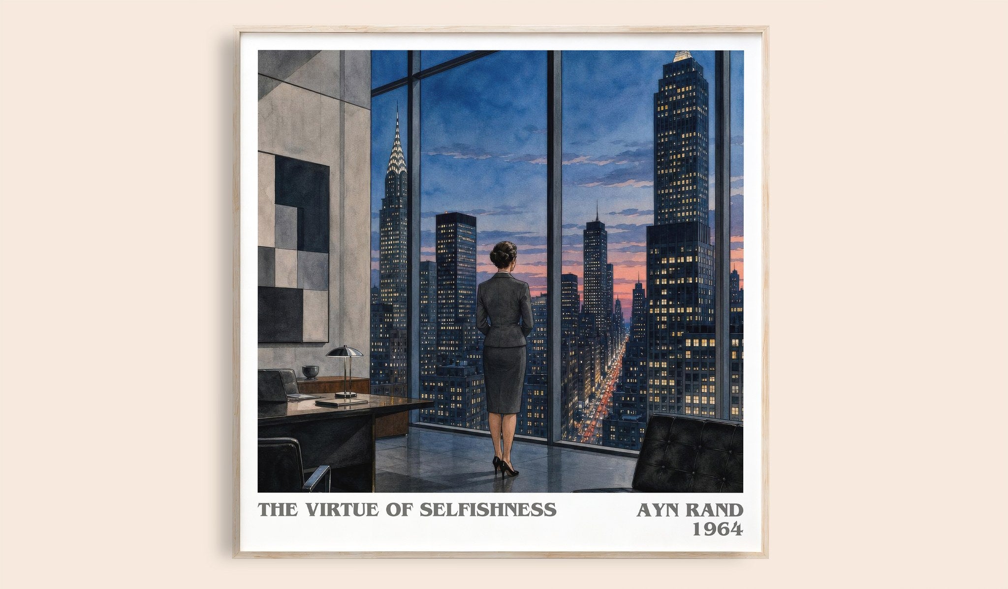 The Virtue of Selfishness Literary Art Print by Ayn Rand
