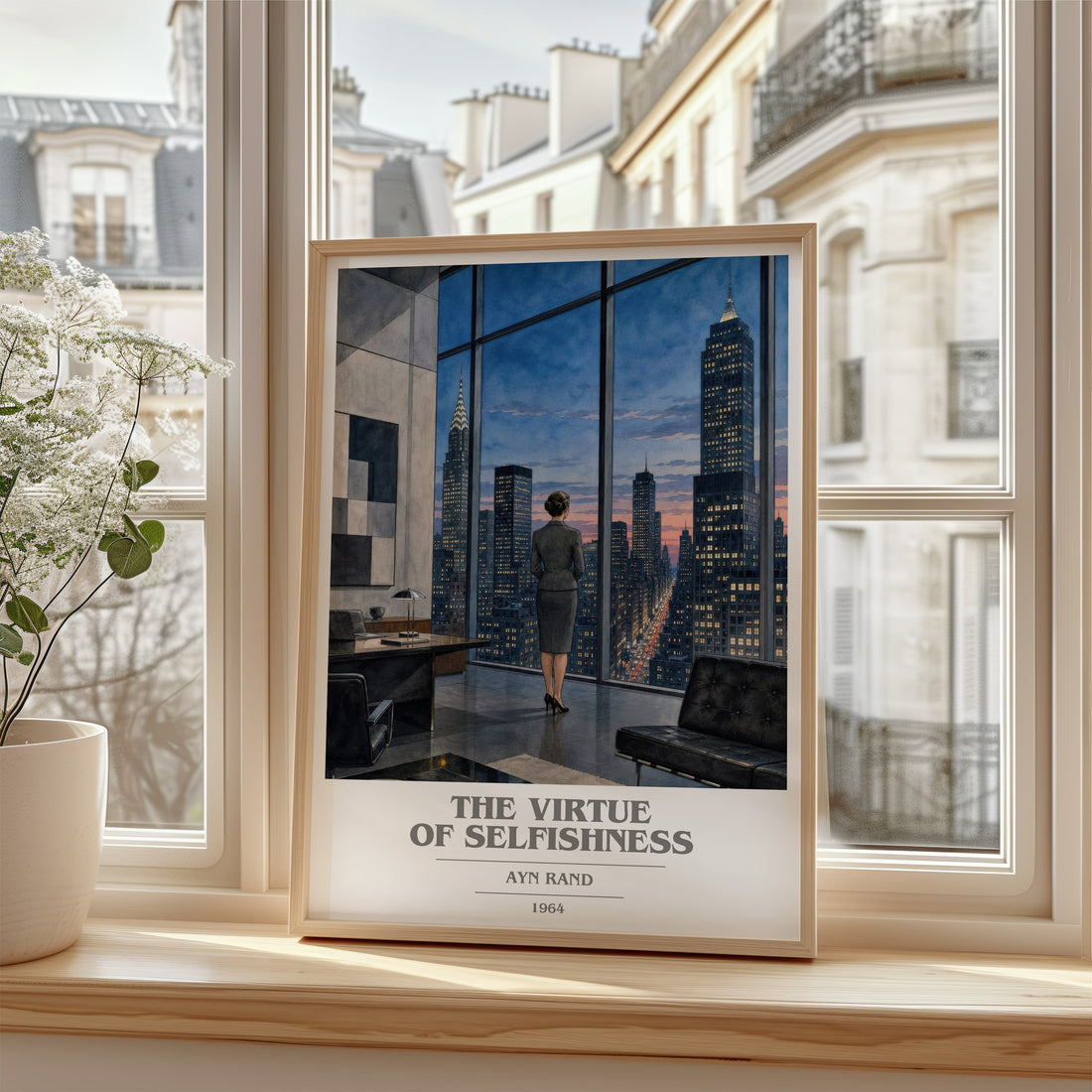 The Virtue of Selfishness book cover poster colour and style options – Ayn Rand book art