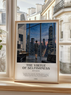 The Virtue of Selfishness bookish poster colour and style options – Ayn Rand book art