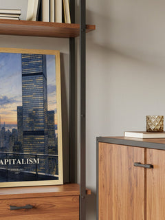 Capitalism book watercolour illustration paper finish options – matte satin gloss