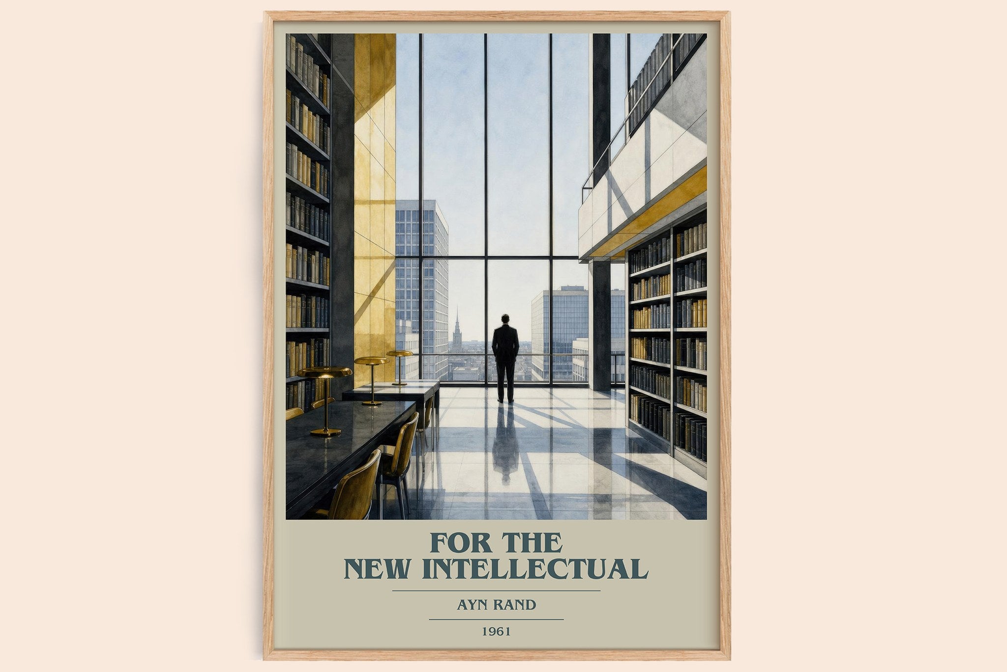 For the New Intellectual Book Cover Poster by Ayn Rand