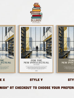For the New Intellectual bookish print in frame leaning in hallway – philosophy wall art