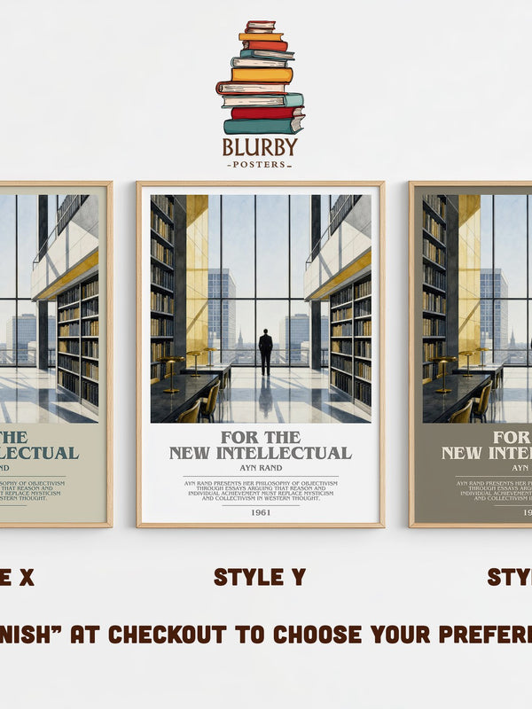 For the New Intellectual bookish print in frame leaning in hallway – philosophy wall art