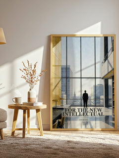 For the New Intellectual watercolour print in frame leaning in hallway – philosophy wall art