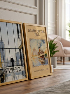 For the New Intellectual watercolour print framed by window – literary home decor