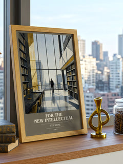 For the New Intellectual book cover print framed by window – literary home decor
