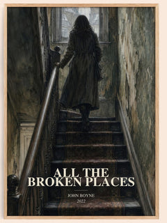 All the Broken Places watercolour book poster by John Boyne – framed literary art print