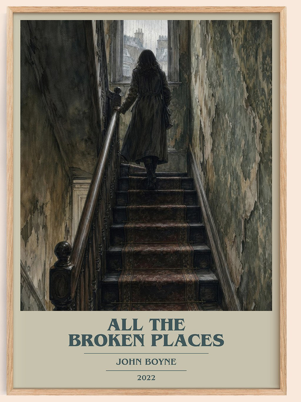 All the Broken Places book cover book poster by John Boyne – framed literary art print