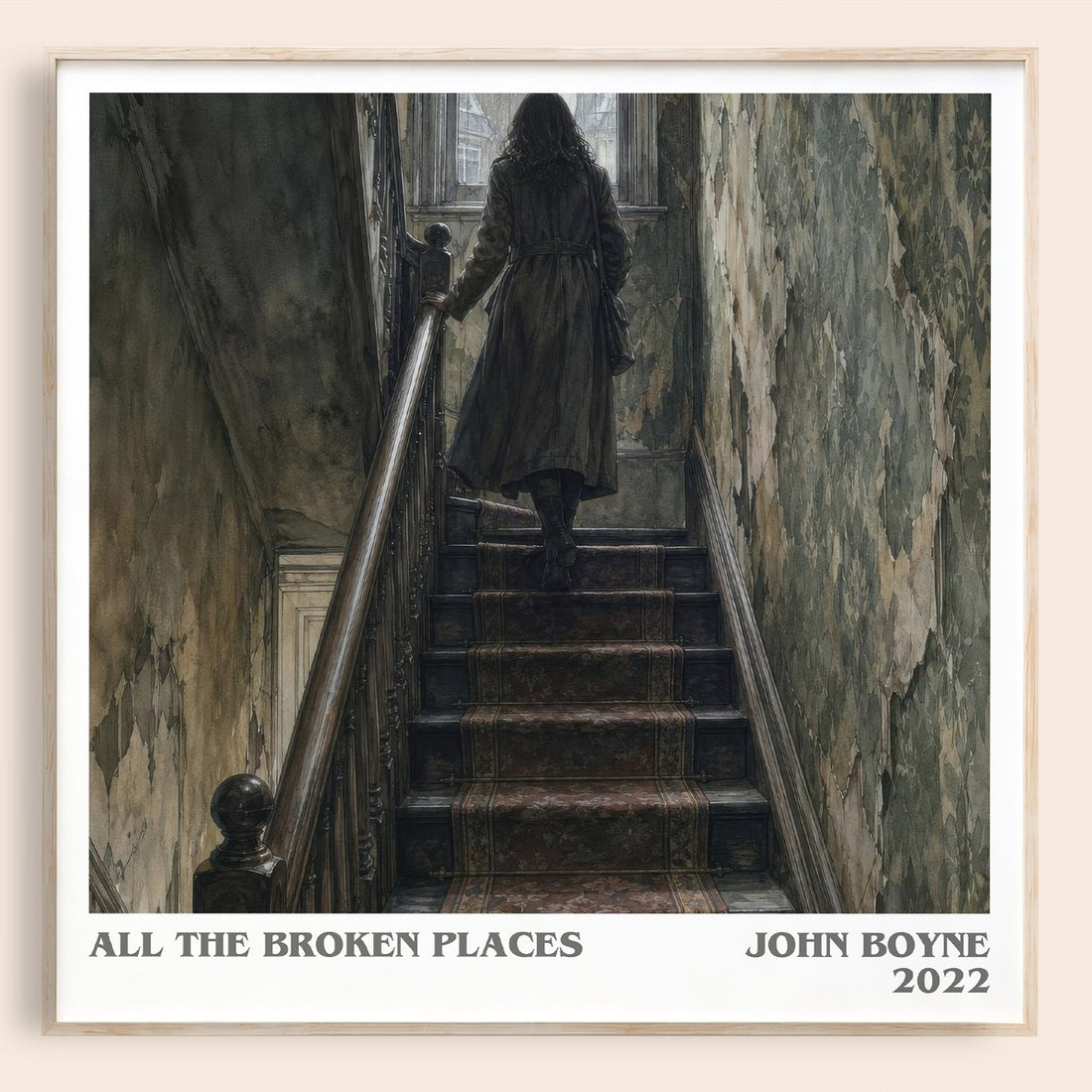 All the Broken Places literary book poster by John Boyne – framed literary art print