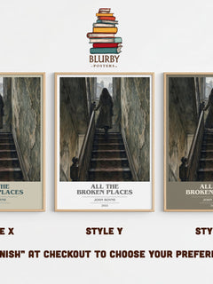 All the Broken Places book cover print in frame leaning in hallway – historical fiction wall art