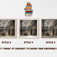 Stay Where You are and Then Leave literary print in frame leaning in hallway – historical fiction wall art