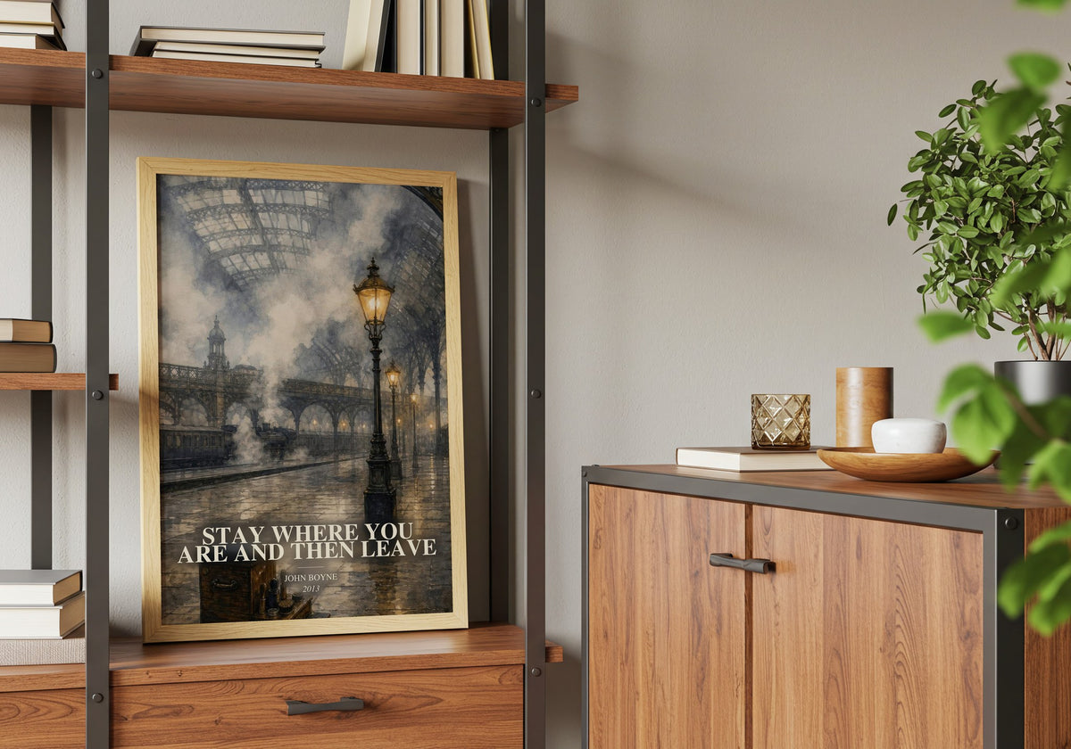 Stay Where You are and Then Leave book watercolour illustration paper finish options – matte satin gloss