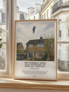 The Terrible Thing That Happened to Barnaby Brocket bookish poster colour and style options – John Boyne book art
