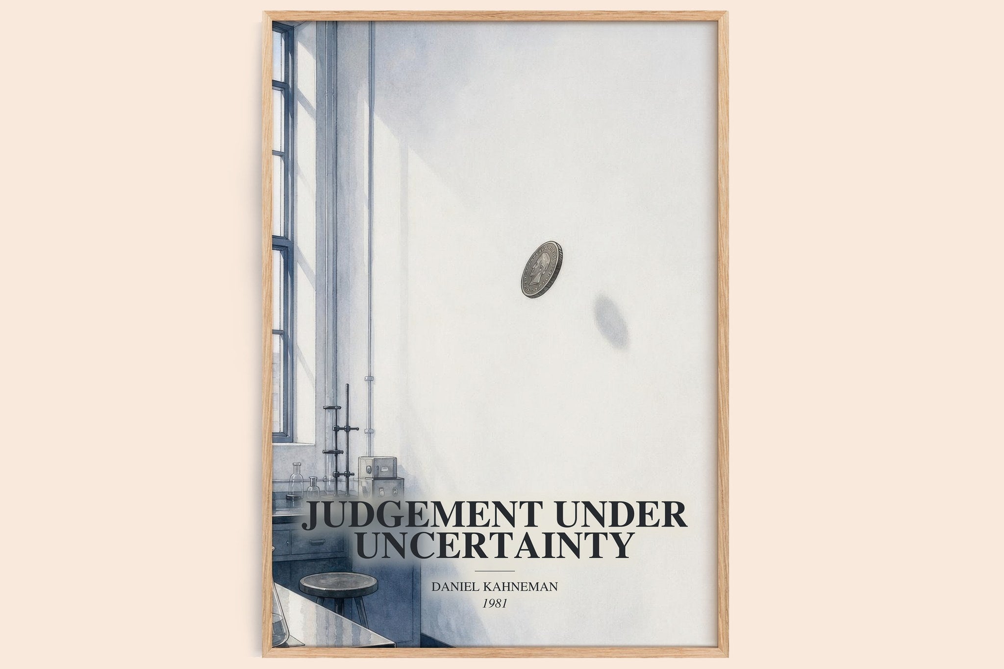 Judgement under uncertainty Book Watercolour Illustration by Daniel Kahneman